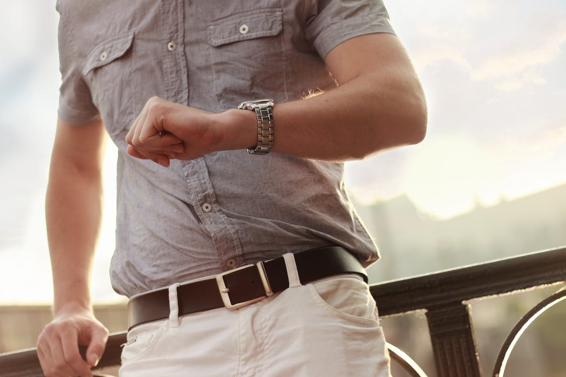 Person looking at their watch