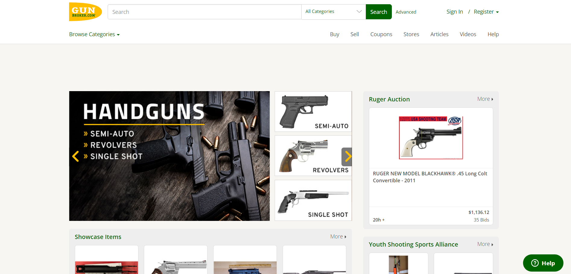 Handguns on GunBroker