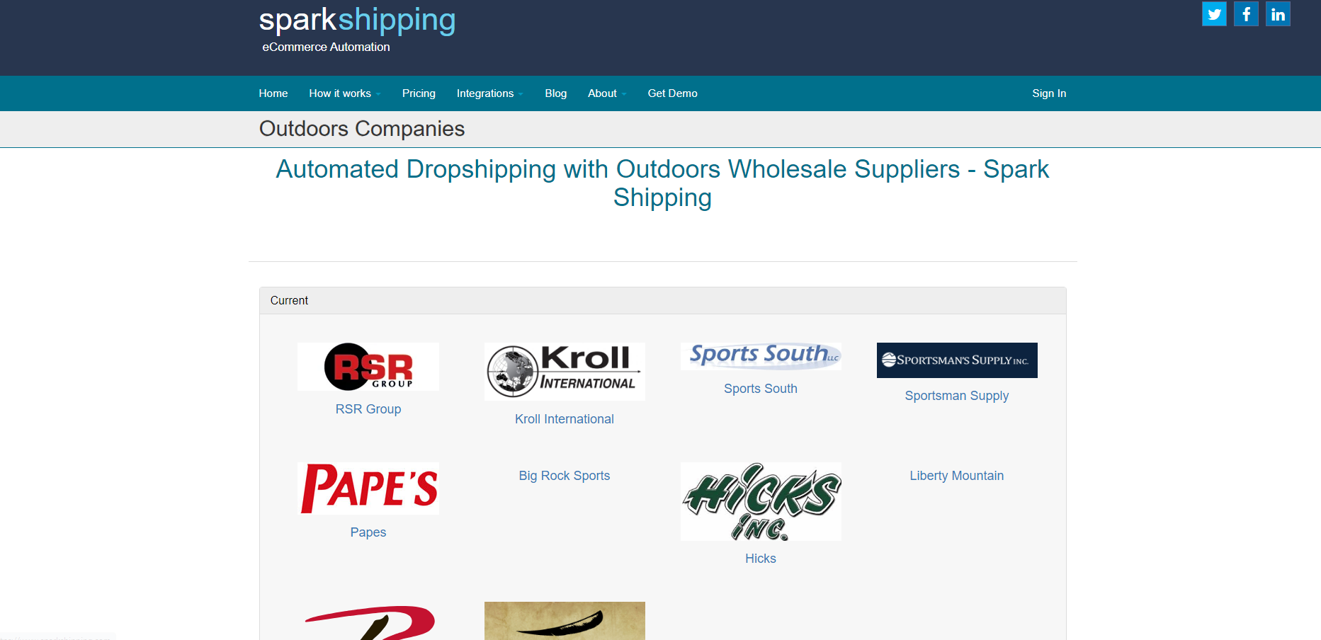 Spark Shipping Outdoor Dropshipping Automation