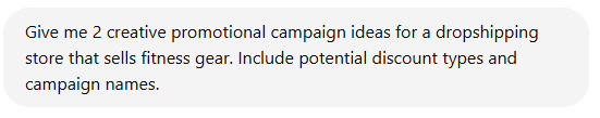 ChatGPT and generating promotional campaign ideas