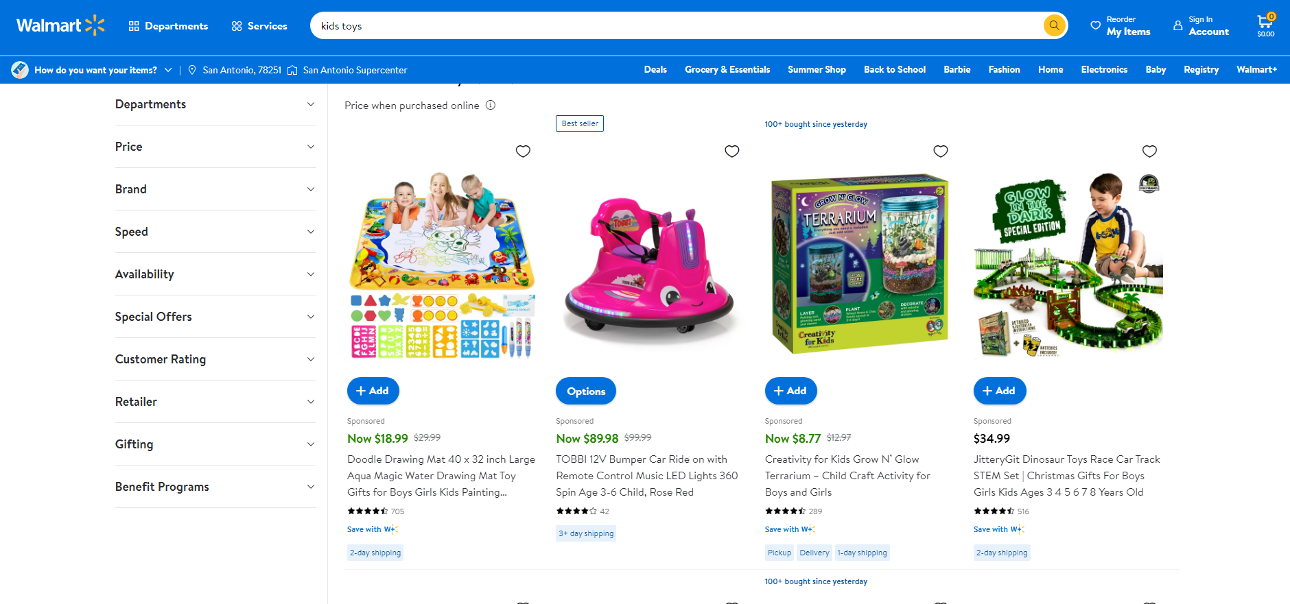 Walmart Marketplace Product Listings