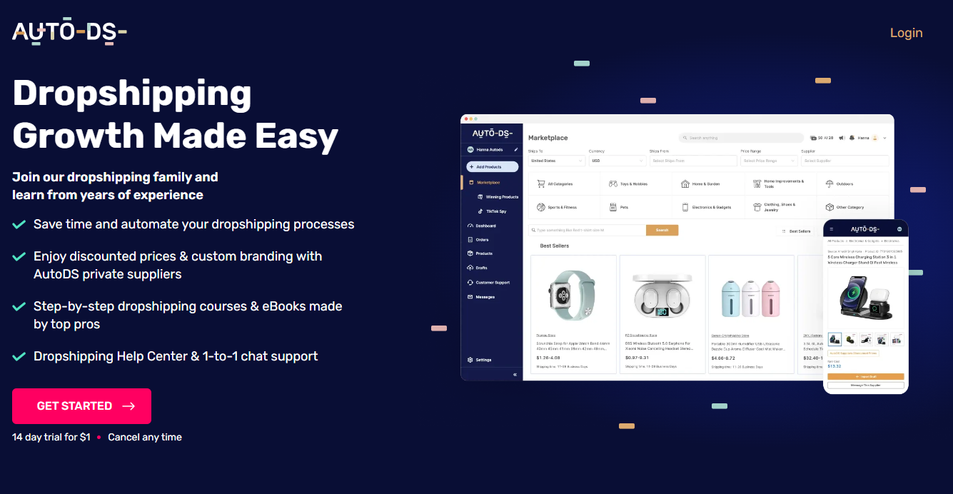 AutoDS - Shopify dropshipping apps