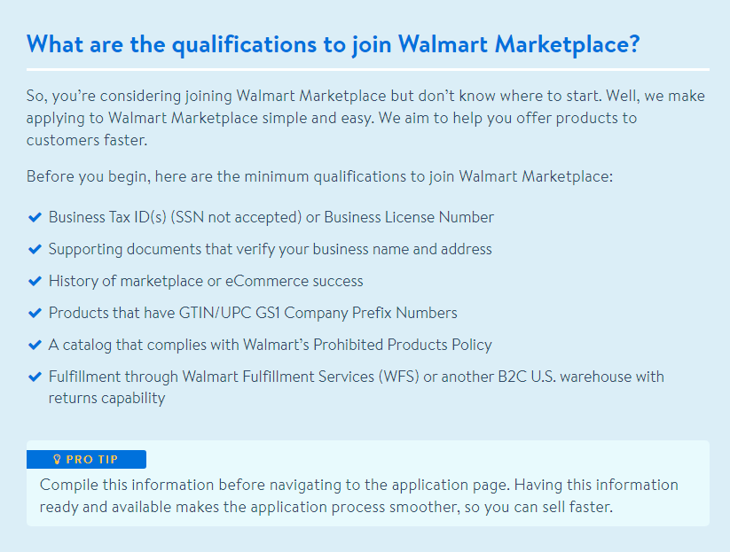 Verify your business on Walmart marketplace