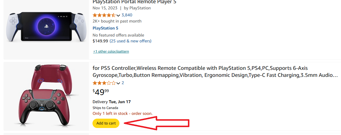 A product that has won the Buy Box on Amazon
