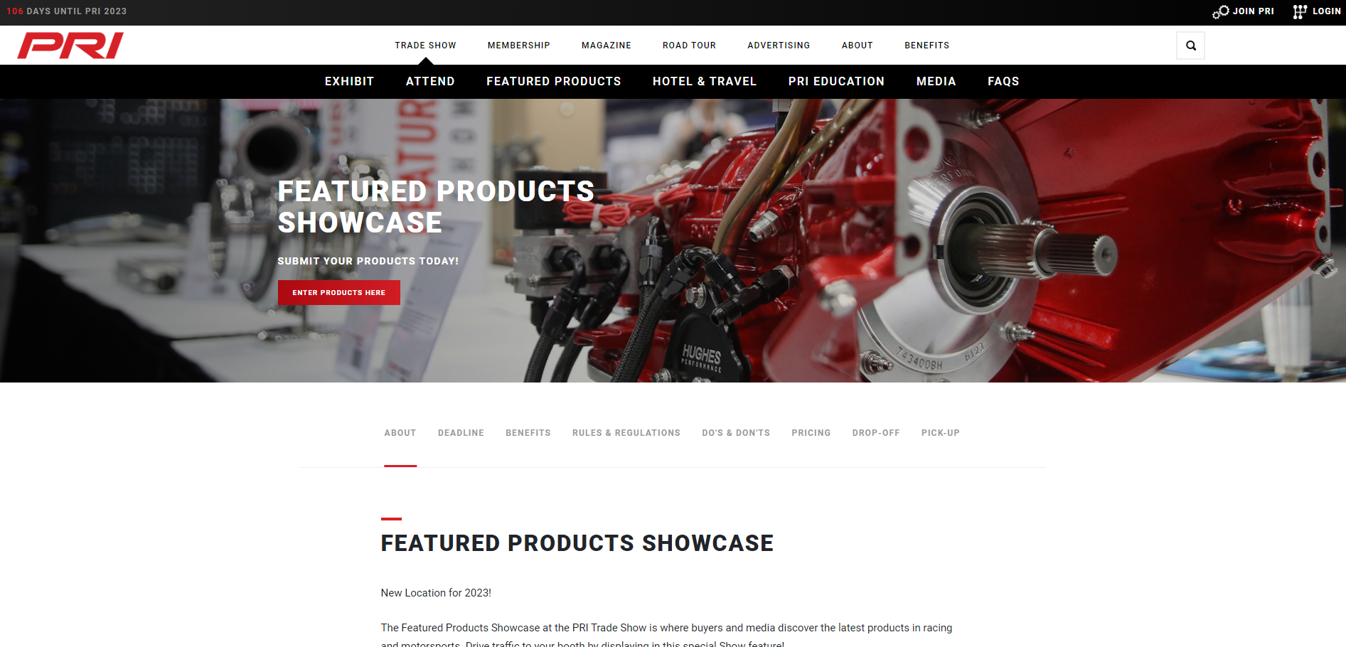 PRI Trade Show Product Showcase