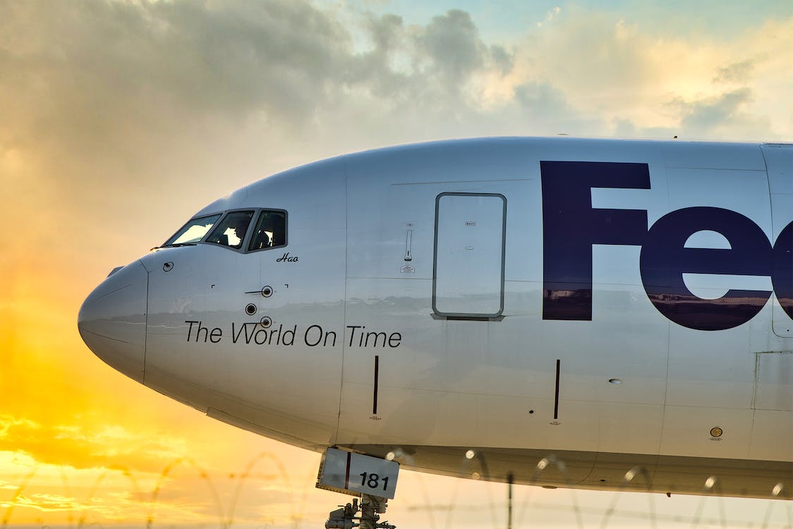 FedEx plane shipping orders from eCommerce firearm stores.