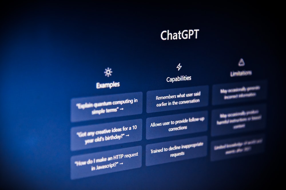 Screen showing ChatGPT interface