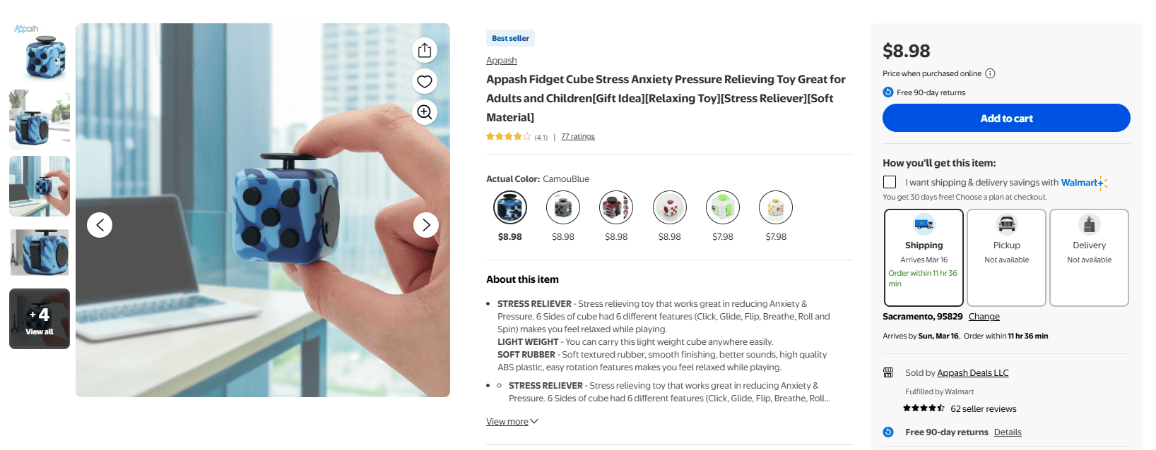 Walmart image listing information
