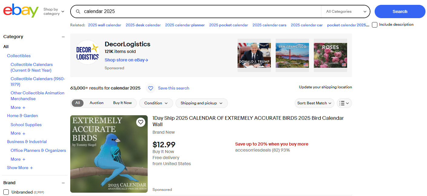eBay best match results