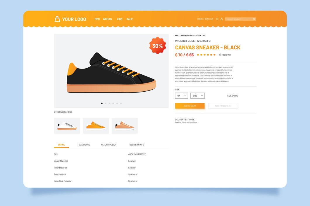 eBay description template