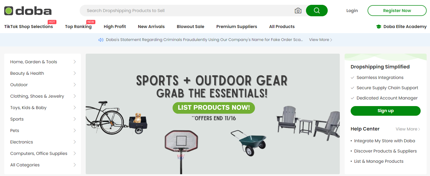 Doba - Shopify dropshipping apps