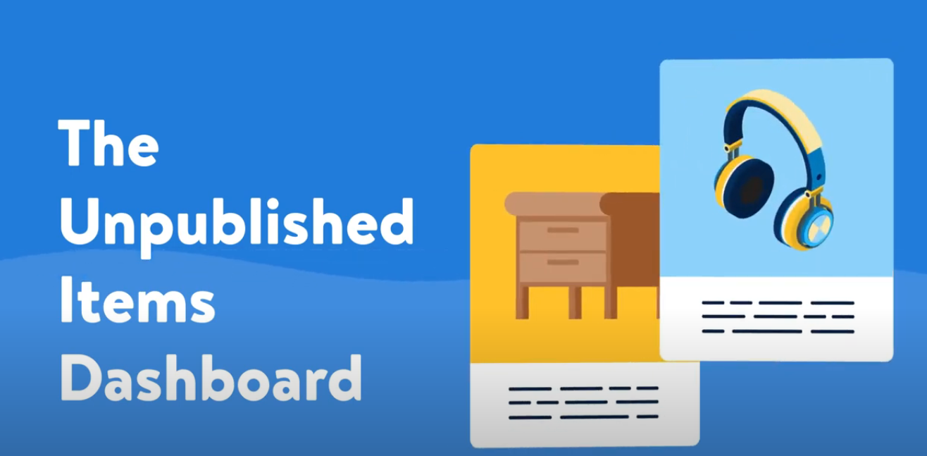 Walmart Marketplace Unpublished Items dashboard