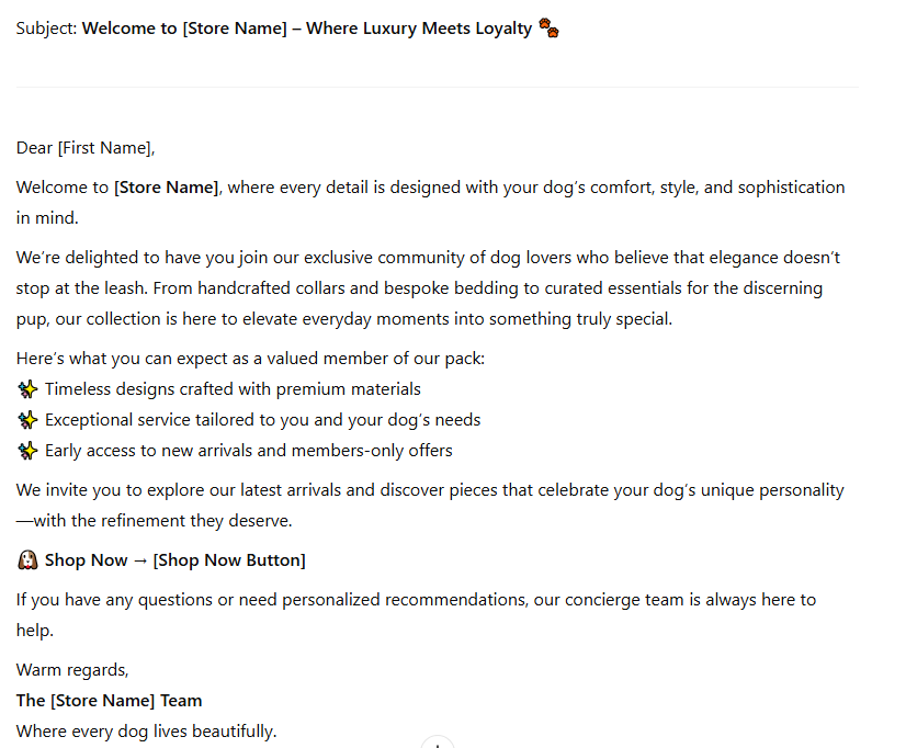 Email campaign created by ChatGPT