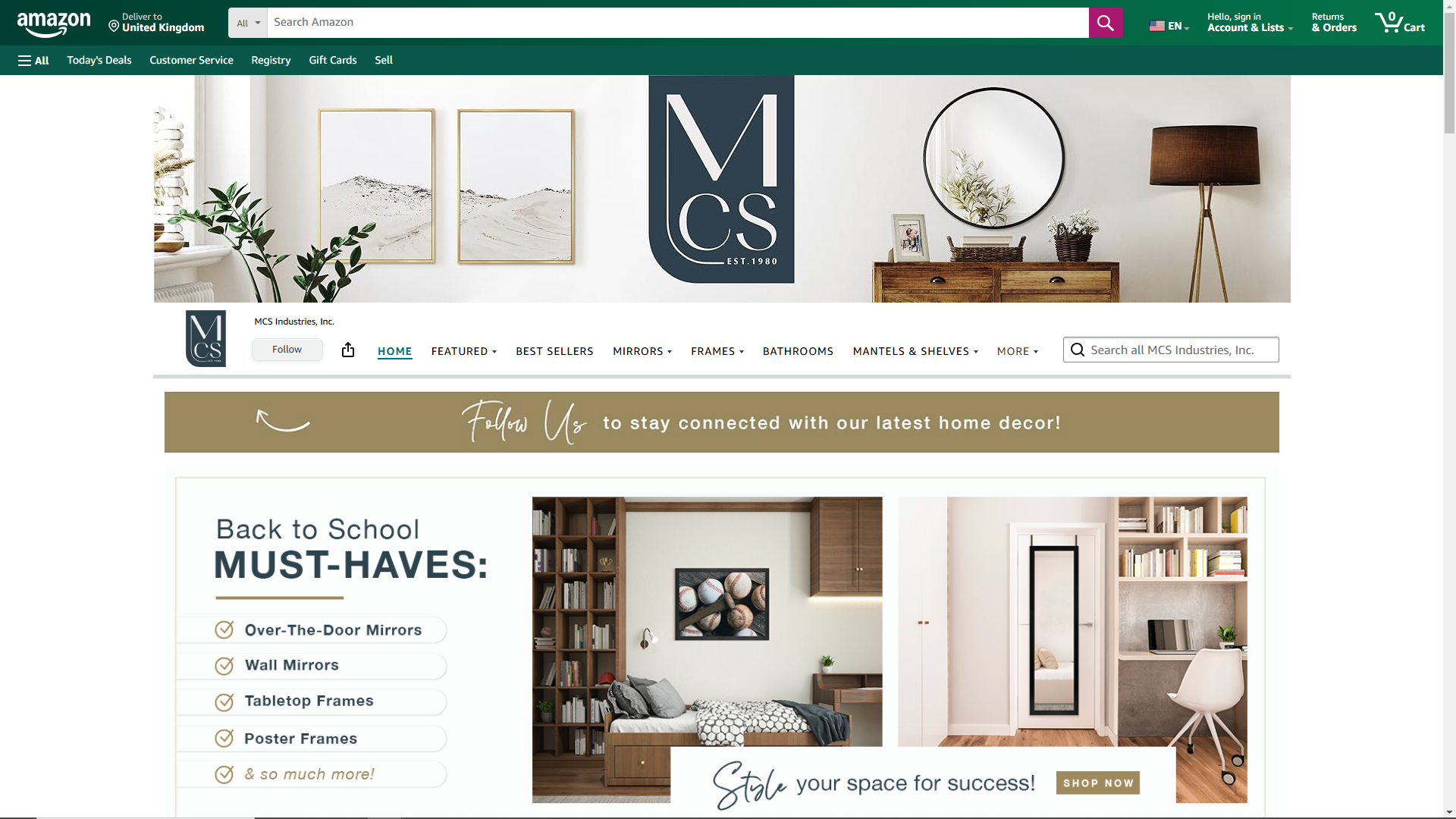 Amazon storefront