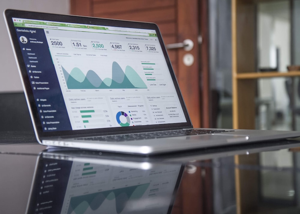 Conversion Rate Optimization analytics on a laptop screen