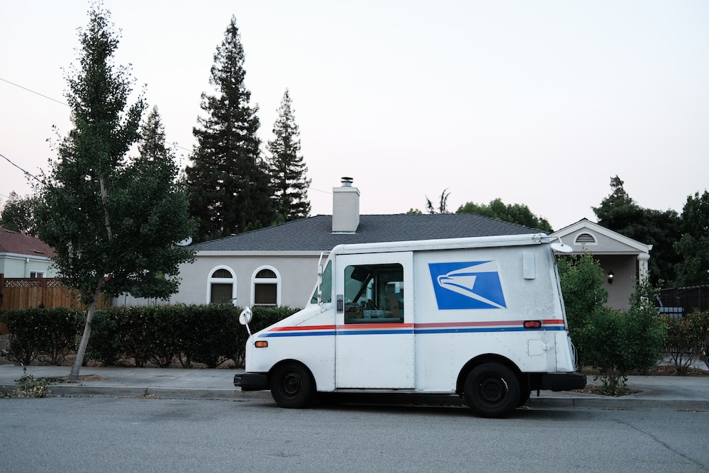 USPS truck delivering an eCommerce order.