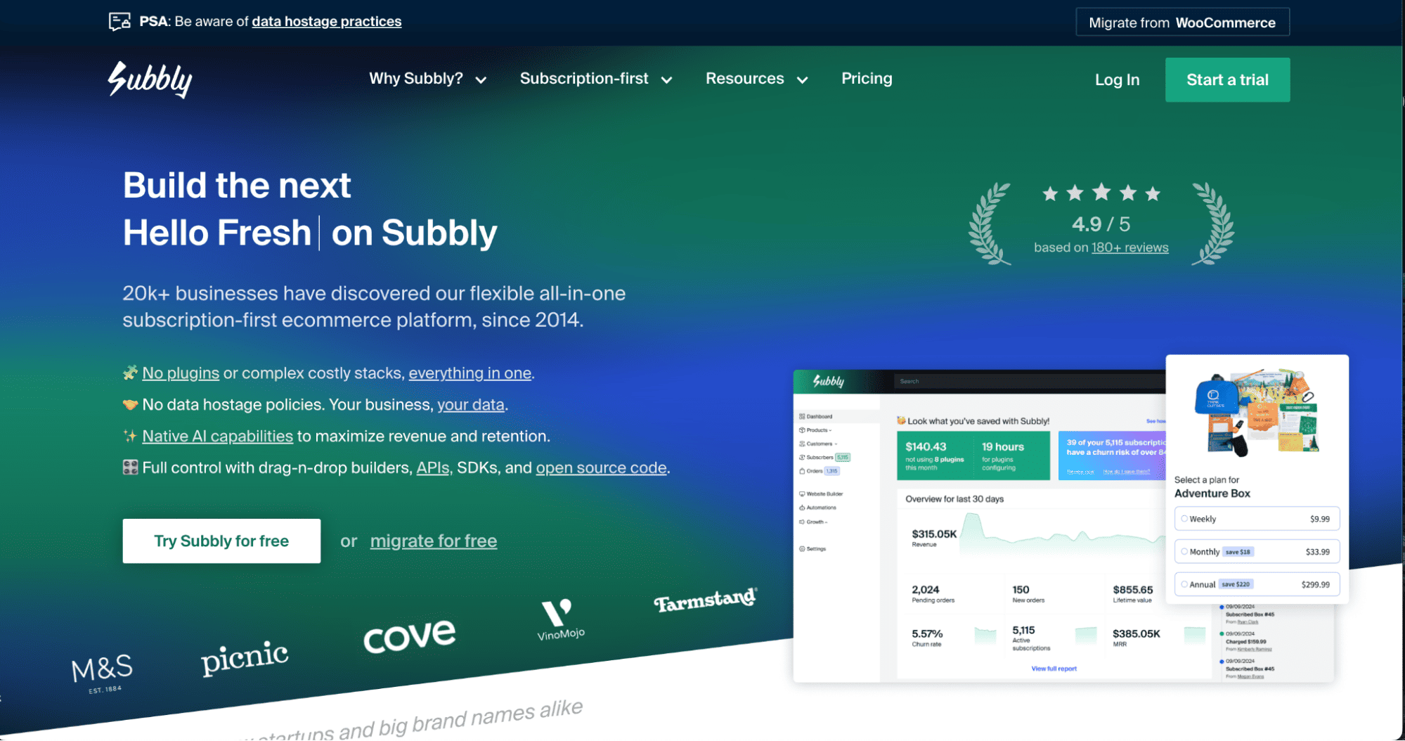 Subbly Subscription eCommerce Platform