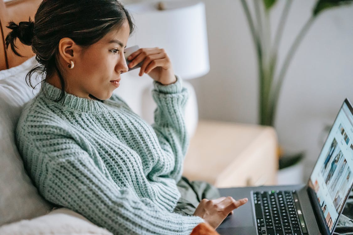 An online shopper purchasing from an eCommerce store.