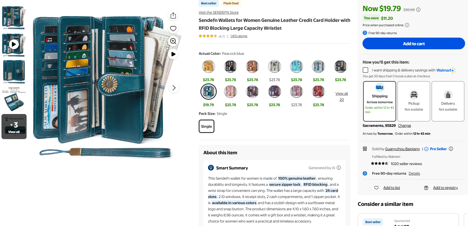 Optimized Walmart marketplace listing