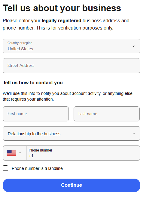 Process for signing up for eBay