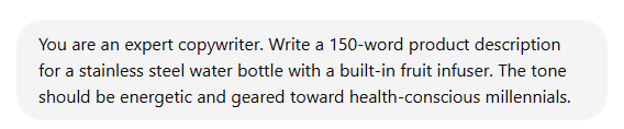 Using ChatGPT to write product descriptions