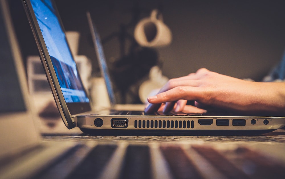 Walmart Marketplace store owner working on laptop