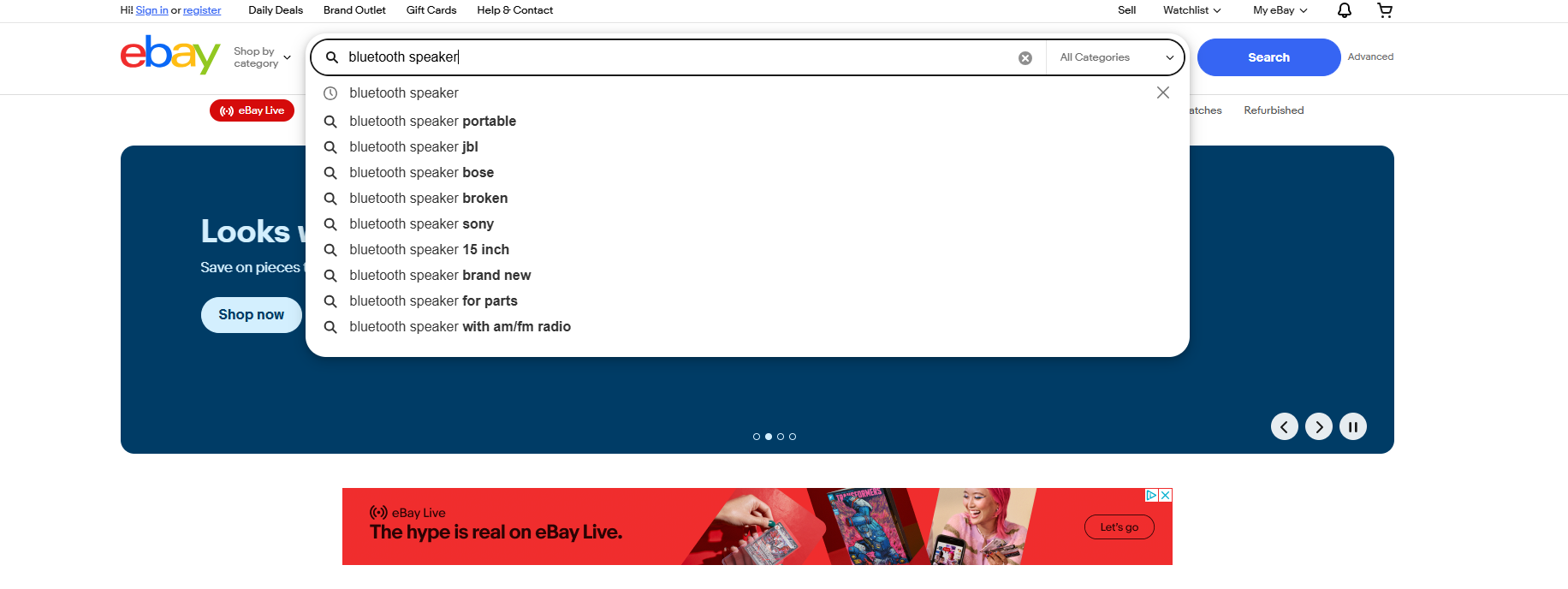 Using eBay for product research