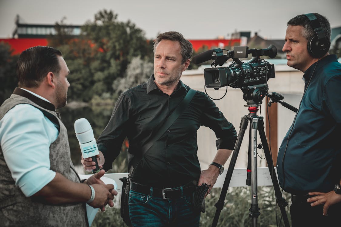 eCommerce store owner being interviewed about eCommerce growth.