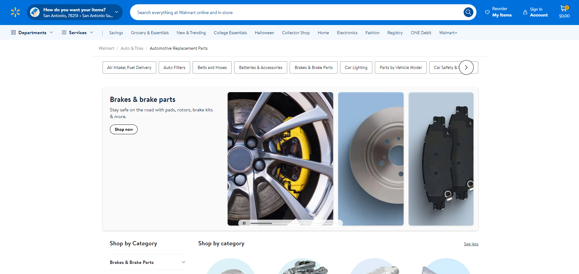 An image of the Walmart Marketplace homepage