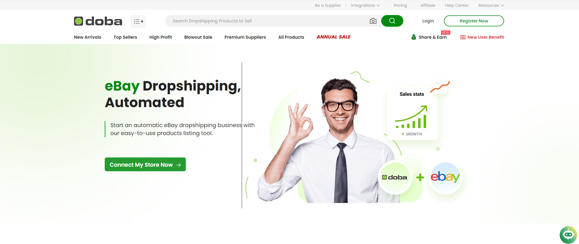 Doba supplier marketplace for dropshippers