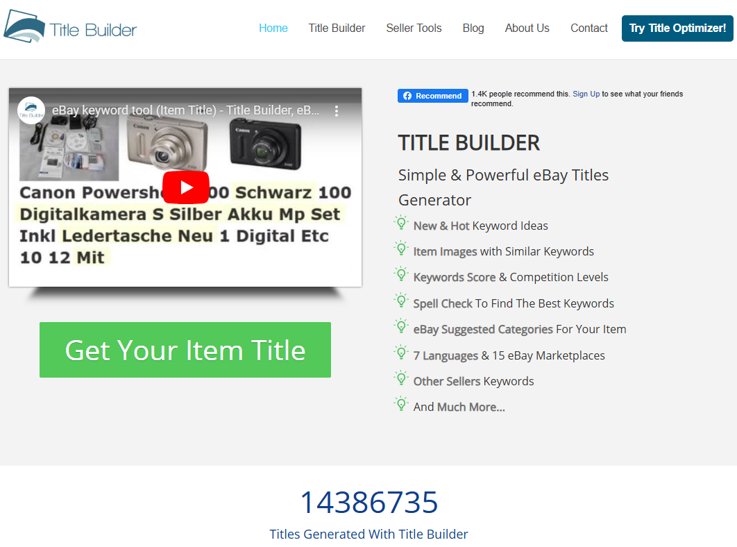 eBay Title Builder listing optimization tool