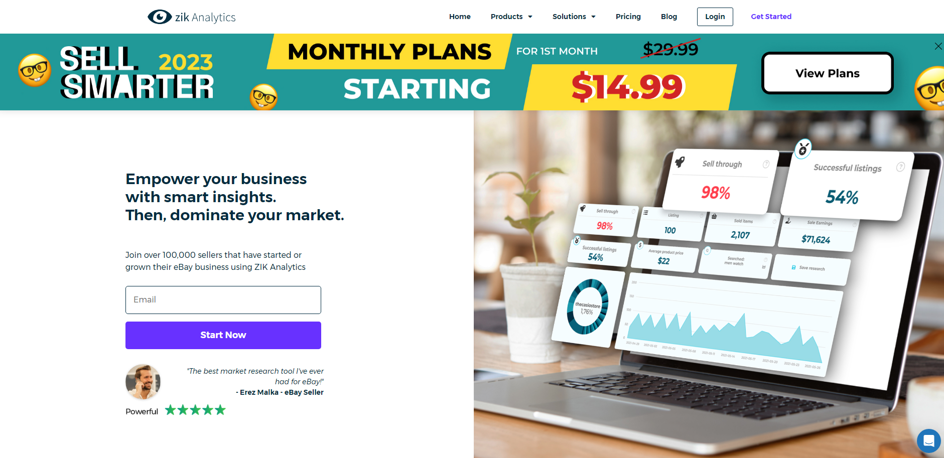 Zik Analytics eBay market research tool